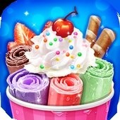 冷冻冰淇淋卷制作游戏